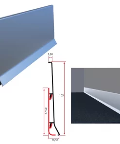 10,5 CM ALÜMİNYUM MAT DÜZ SÜPÜRGELİK