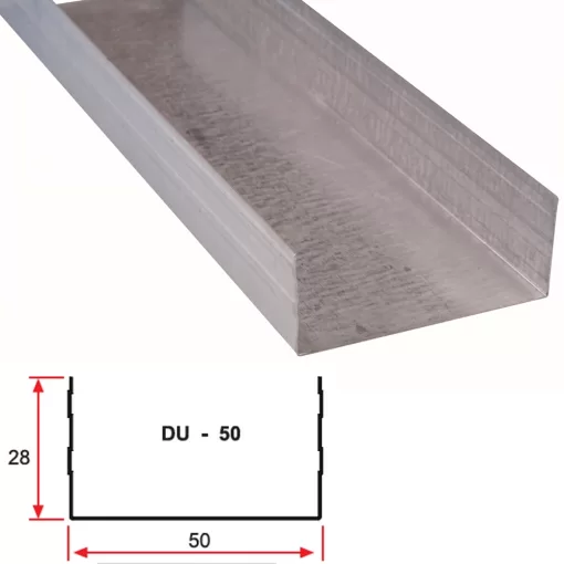 DUVAR U PROFİLİ 50 0,40 MM