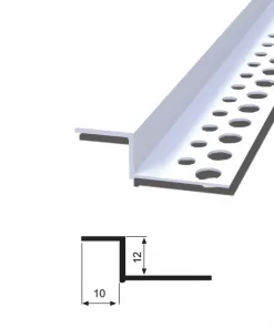 10 MM ALÇIPAN Z PROFİLİ ALÜMİNYUM BEYAZ BOYALI 300 CM