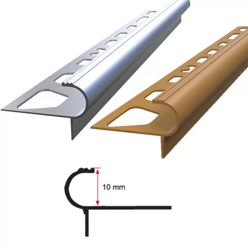 10 MM ALÜMİNYUM Ç MERDİVEN BURUNLUĞU 250 CM