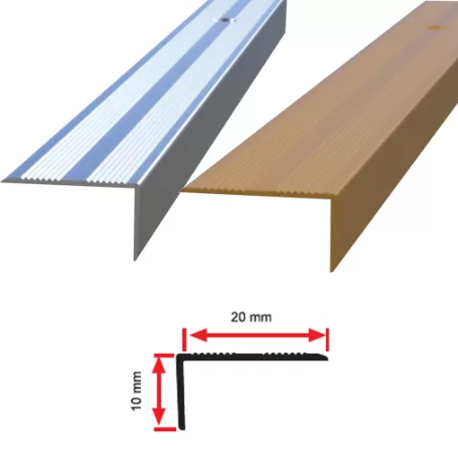 20X10 ALÜMİNYUM MERDİVEN KÖŞEBENTİ 270 CM