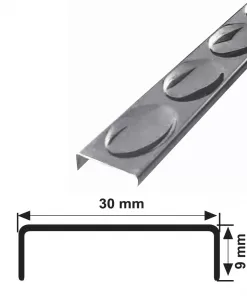 30 MM DEKORATİF DESENLİ BORDÜR DAMLA SERİ SÜPER AYNA 270 CM