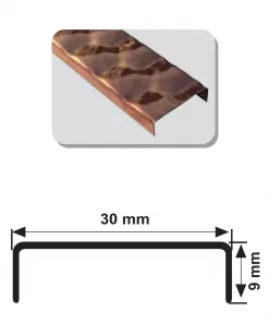 30 MM DEKORATİF DESENLİ BORDÜR DENİZ SERİSİ AYNA BAKIR 270 CM