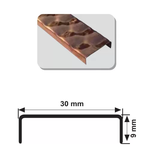 30 MM DEKORATİF DESENLİ BORDÜR DENİZ SERİSİ AYNA BAKIR 270 CM