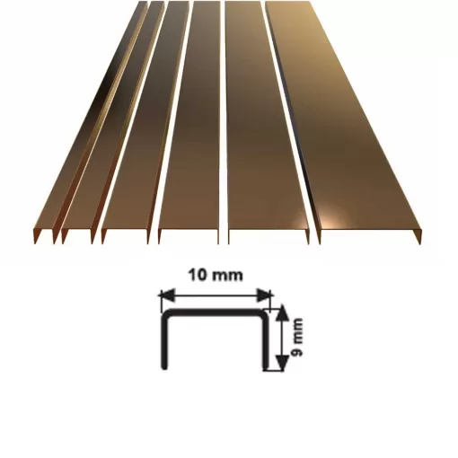 10 MM PASLANMAZ ÇELİK BORDÜR PROFİLİ AYNA BAKIR 270 CM