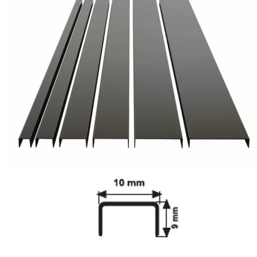 10 MM PASLANMAZ ÇELİK BORDÜR PROFİLİ SİYAH 270 CM