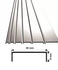 30 MM PASLANMAZ ÇELİK BORDÜR PROFİLİ SÜPER AYNA 270 CM