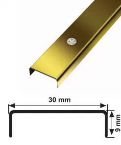 30 MM PASLANMAZ DEKORATİF BORDÜR PROFİLİ TAŞLI AYNA SARI 244 CM