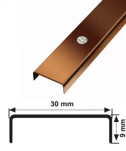 30 MM PASLANMAZ DEKORATİF BORDÜR PROFİLİ TAŞLI AYNA BAKIR 244 CM