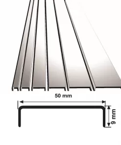 50 MM PASLANMAZ ÇELİK BORDÜR PROFİLİ AYNA KROM 270 CM