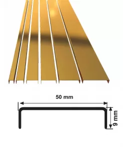 50 MM PASLANMAZ ÇELİK BORDÜR PROFİLİ AYNA SARI 270 CM