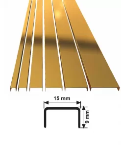 15 MM PASLANMAZ ÇELİK BORDÜR EKONOMİK 201 AYNA SARI 244 CM