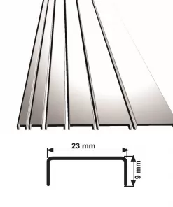 23 MM PASLANMAZ ÇELİK BORDÜR EKONOMİK 201 SÜPER AYNA 244 CM