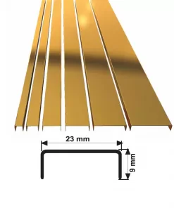 23 MM PASLANMAZ ÇELİK BORDÜR EKONOMİK 201 AYNA SARI 244 CM