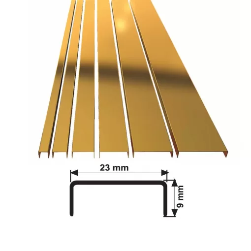 23 MM PASLANMAZ ÇELİK BORDÜR EKONOMİK 201 AYNA SARI 244 CM