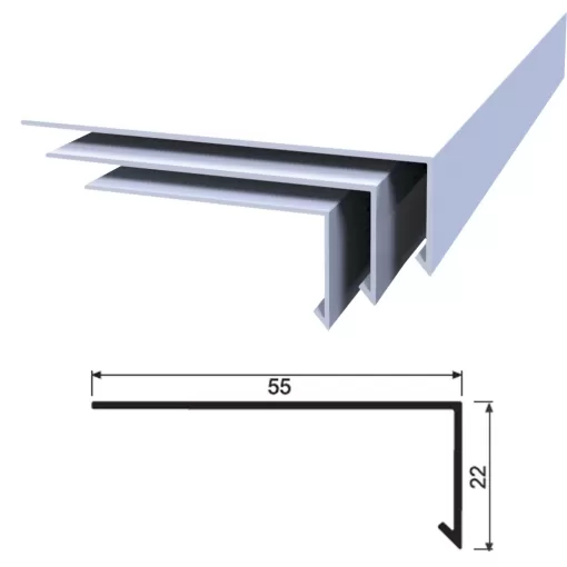 ALÜMİNYUM DENİZLİK UZATMA PROFİLİ 5,5 LUK 300 CM