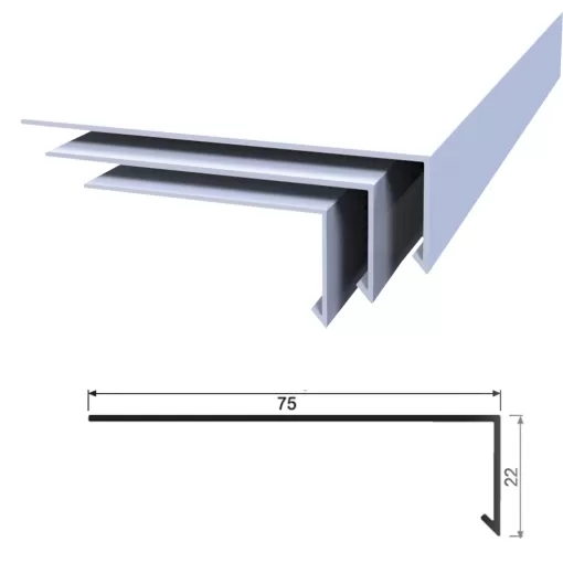 ALÜMİNYUM DENİZLİK UZATMA PROFİLİ 7,5 LUK 300 CM