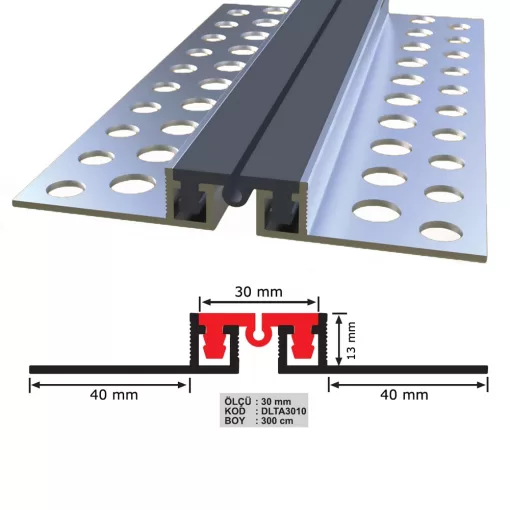 30 MM ZEMİN ALTI DİLATASYON PROFİLİ (300 CM)