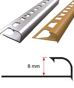 8 MM ALÜMİNYUM DIŞ KÖŞE FAYANS ÇITASI 270 CM