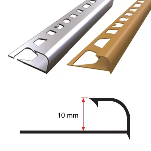 10 MM ALÜMİNYUM DIŞ KÖŞE FAYANS ÇITASI 270 CM