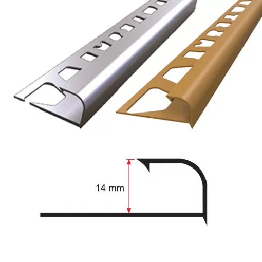 14 MM ALÜMİNYUM DIŞ KÖŞE FAYANS ÇITASI 270 CM