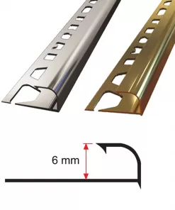 6 MM PARLAK ALÜMİNYUM DIŞ KÖŞE FAYANS ÇITASI 270CM