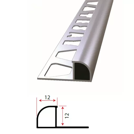 12 MM FEDERLİ ALÜMİNYUM DIŞ KÖŞE SERAMİK ÇITASI 270 CM