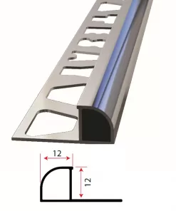 12 MM PARLAK FEDERLİ ALÜMİNYUM DIŞ KÖŞE SERAMİK ÇITASI 270 CM