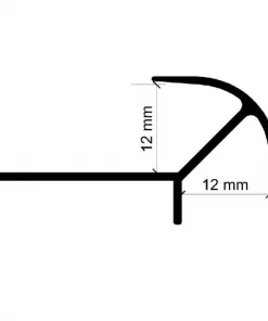 12 MM PARLAK İKİ YÖNLÜ FAYANS PROFİLİ 270 CM