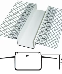 50X20 PVC FİLELİ FUGA PROFİLİ 300 CM 90 GR BEYAZ