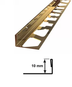 10 MM PASLANMAZ FAYANS BİTİM PROFİLİ AYNA SARI 270 CM