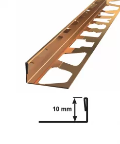 10 MM PASLANMAZ FAYANS BİTİM PROFİLİ AYNA BAKIR 270 CM