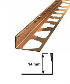 14 MM PASLANMAZ FAYANS BİTİM PROFİLİ AYNA BAKIR 270 CM