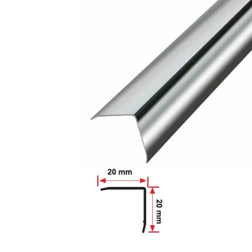 20X20 PASLANMAZ KÖŞEBENT PROFİLİ SÜPER AYNA 270 CM