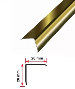 20X20 PASLANMAZ KÖŞEBENT PROFİLİ AYNA SARI 270 CM