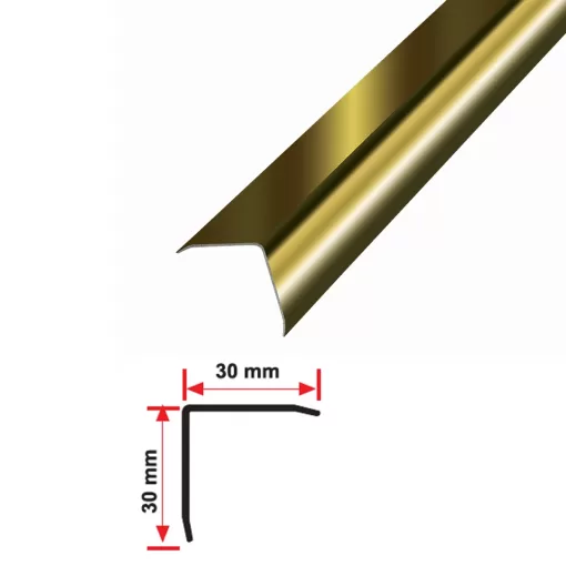 30X30 PASLANMAZ KÖŞEBENT PROFİLİ AYNA SARI 270 CM