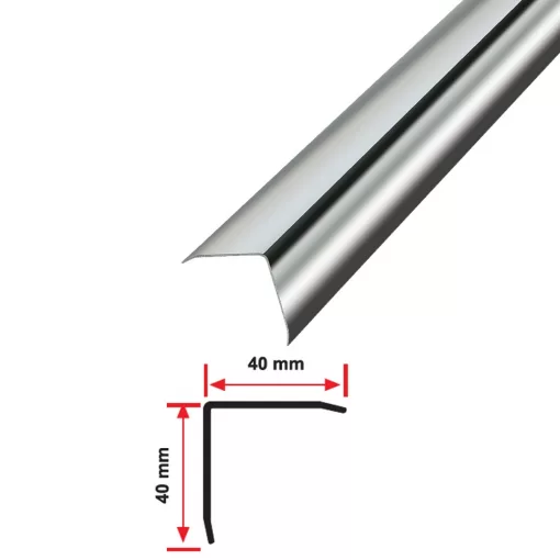 40X40 PASLANMAZ KÖŞEBENT PROFİLİ AYNA KROM 270 CM