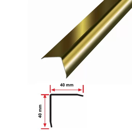 40X40 PASLANMAZ KÖŞEBENT PROFİLİ AYNA SARI 270 CM