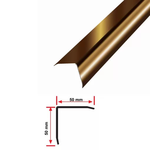 50X50 PASLANMAZ L KÖŞE PROFİL AYNA BAKIR 270 CM