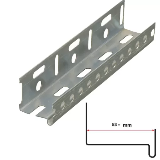 53 MM ALÜMİNYUM SU BASMAN PROFİLİ 250 CM 0,70 MM