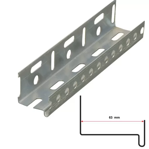 63 MM ALÜMİNYUM SU BASMAN PROFİLİ 250 CM 0,70 MM